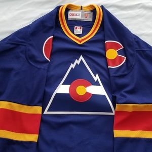CCM XXL Vintage Colorado Rockies sweather jersey